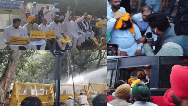 ਝੋਨੇ ਦੀ ਲਿਫ਼ਟਿੰਗ ਮੁੱਦੇ ਨੂੰ ਲੈ ਕੇ ‘ਆਪ’ ਵੱਲੋਂ ਚੰਡੀਗੜ੍ਹ ਰੋਸ ਪ੍ਰਦਰਸ਼ਨ, ਮੰਤਰੀ ਹਰਜੋਤ ਬੈਂਸ ਨੂੰ ਪੁਲਿਸ ਨੇ ਲਿਆ ਹਿਰਾਸਤ ‘ਚ