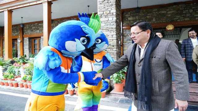 राष्ट्रीय खेल में लोगों के आकर्षण का मुख्य केन्द्र रहा शुभंकर ‘मौली’ पहुंचा सीएम आवास