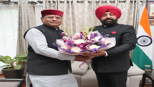 समाज कल्याण मंत्री खजानदास की राज्यपाल लेफ्टिनेंट जनरल गुरमीत सिंह से शिष्टाचार भेंट